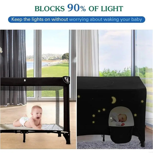 Lightweight Travel Crib Tent Baby Crib Sunshade with Light Blocking Features J60B