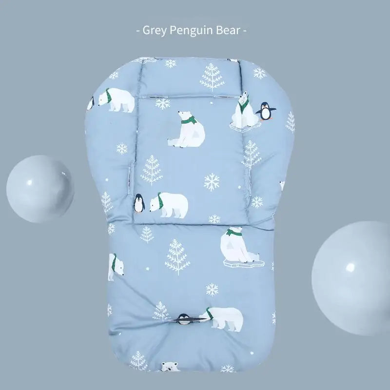 Baby Stroller Seat Liner Soft Thick Padded Cushion for Highchair Car Seat Infant Toddler 0-3 Years Washable Adjustable Safe
