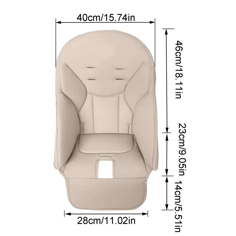 Baby High Chair Cover And Cushion Non Slip Padding Cover For Feeding Seat PU Leather High Chair Padding Covers