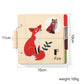 Montessori Baby Toys Wooden Cartoon Block Rattle Toys Early Educational Toys for Kids Wooden Craft Toddler Toys Baby Accessories