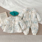 Winter Infant Baby Girls Long Sleeve Sweet Printing Thicken Cotton Jumpsuit Newborn Kids Baby Girls Clothes Rompers