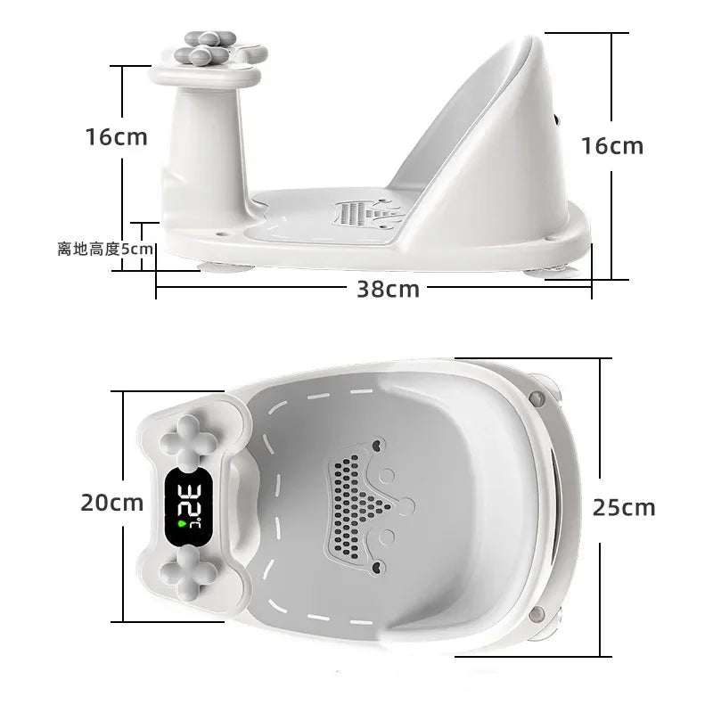 Children's Shower Seat Portable Shower Stand for Newborns and Young Children Children's Growth Accessories Temperature Sensing