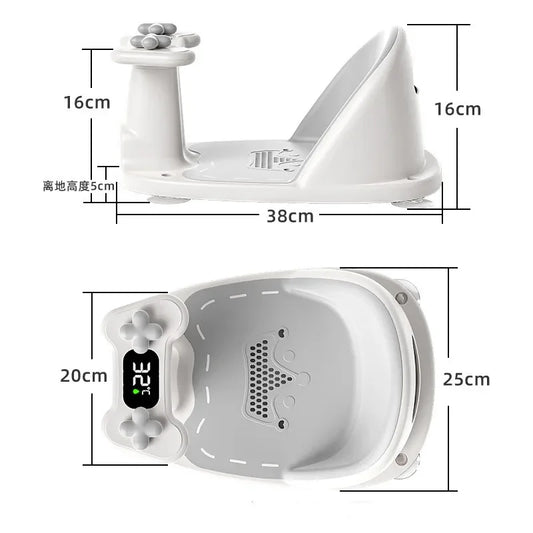 Children's Shower Seat Portable Shower Stand for Newborns and Young Children Children's Growth Accessories Temperature Sensing