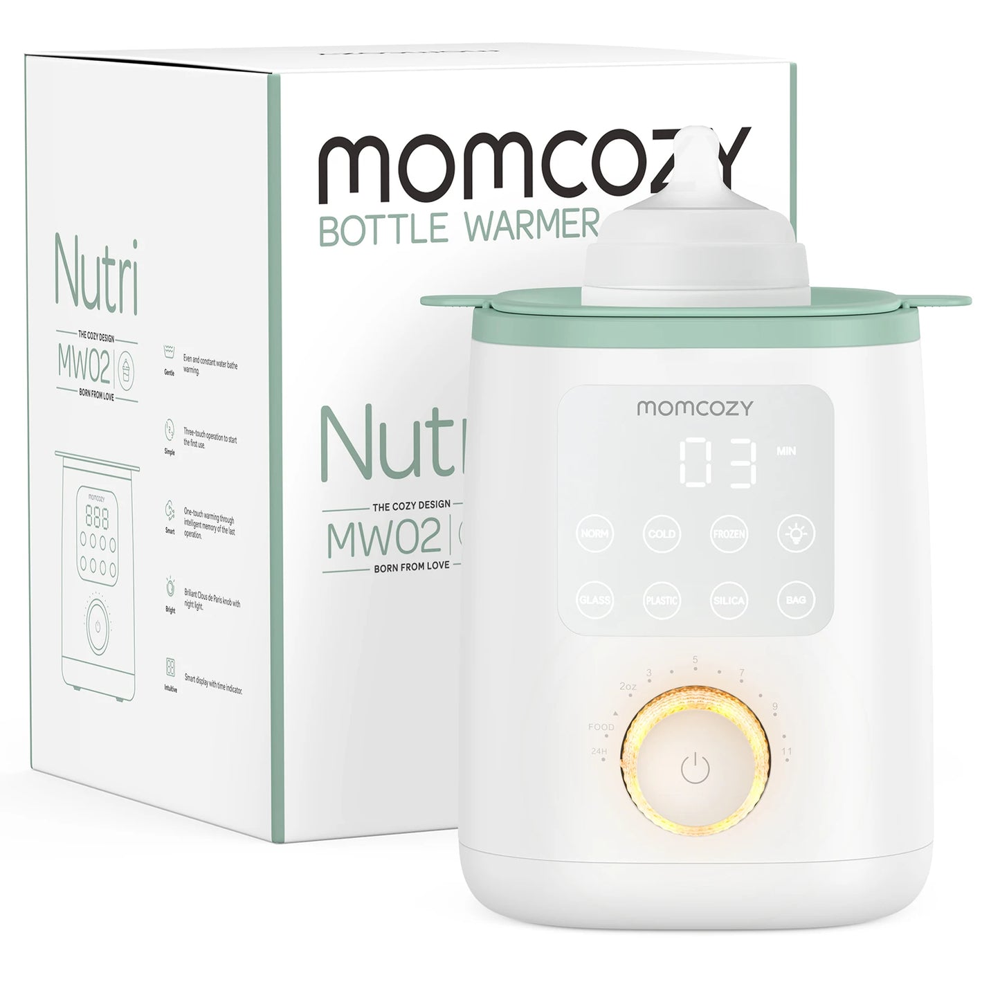 Momcozy 9 in 1 Bottle Warmer, with Night Light, Accurate Temperature Control