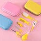 Baby nasal inhaler Nail scissors cartoon set Daily cleaning Supplies Care bag Baby Care EVA bag 8-piece set