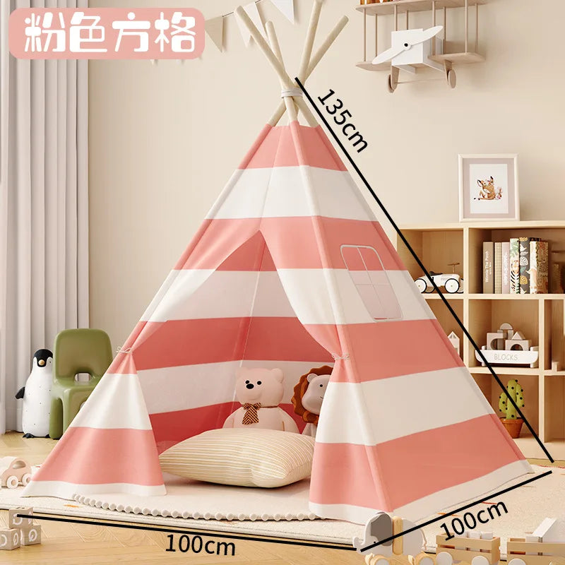 1.6M Kids Teepee Tent – Indoor Portable Princess Playhouse