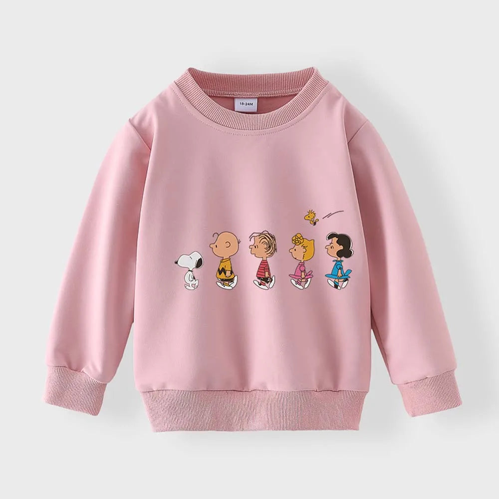 Snoopy pattern boy and girl hoodie hot stamping clothing optional printing