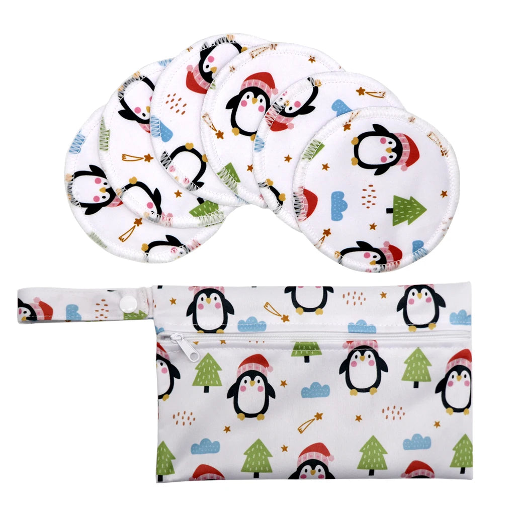 Recycled Polyester Mum Use With Wet Bag Absorbency Waterproof Washable Breathable Reusable Feeding Breast Nursing Pad