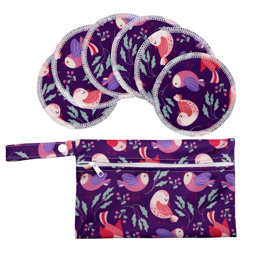 Recycled Polyester Mum Use With Wet Bag Absorbency Waterproof Washable Breathable Reusable Feeding Breast Nursing Pad
