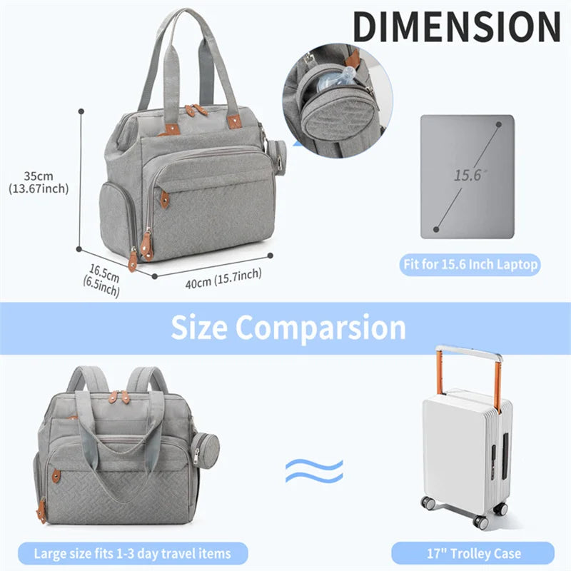 Large Diaper Backpack – Travel Maternity Bag for Baby & Mom
