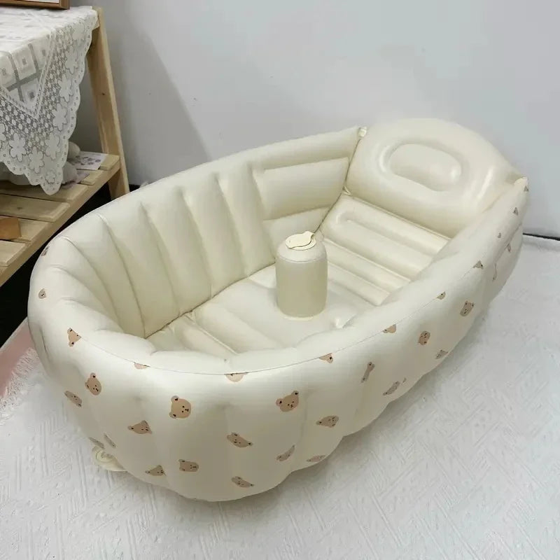 Baby Shower Basin Baby Folding Inflatable Learning Seat Multifunctional Dining Chair Bath Bench Small Sofa Shower Basin Bath Tub