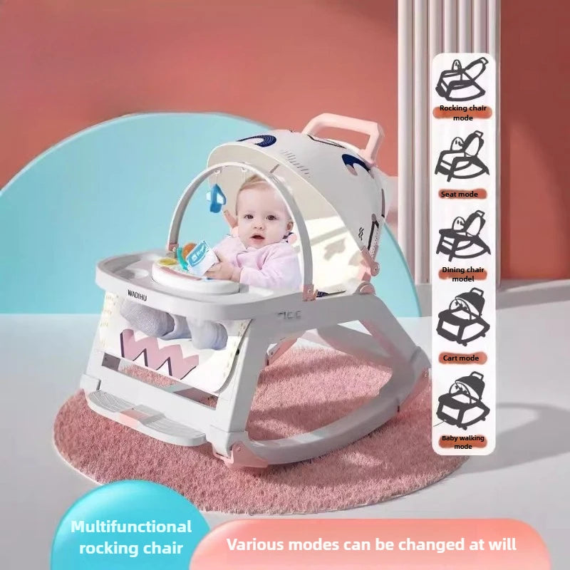 2025 New Multifunctional Trolley, Baby Rocking Cradle