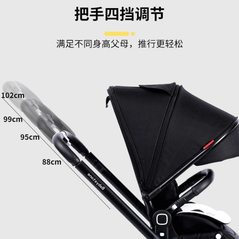 Highview Baby Stroller Can Sit or Lie Down, Lightweight and Foldable, Newborn Baby Umbrella Stroller,Four-wheel Two-way Stroller