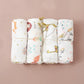 Kangobaby #My Soft Life# 4pcs Set All Season Multifunctional Baby Muslin Swaddle Blanket Newborn Bath Towel Infant Wrap Quilt