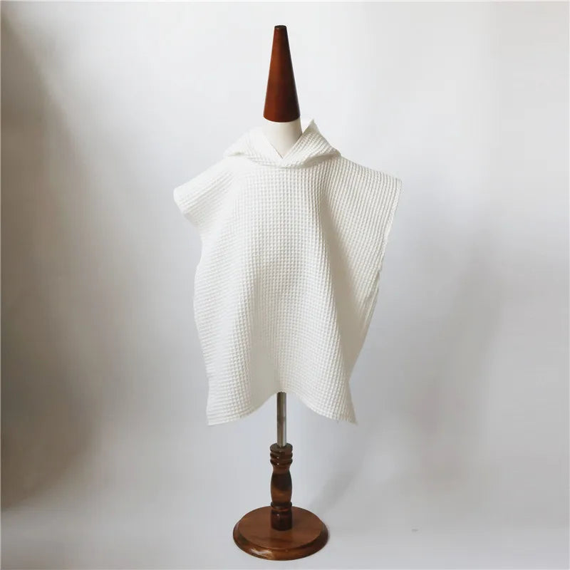 Baby Bath Towel Cotton Waffle Hooded Towel Boys Girls Beach Towel Baby Cape Blanket Children's Bathrobe Infant Babys Stuff