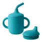 Silicone Baby Sippy Cup – Double Lid, BPA-Free, Portable Kids Bottle