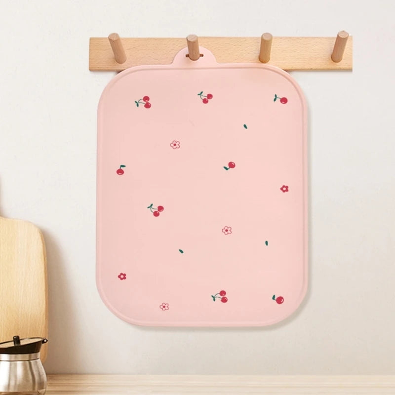 1pc Baby Feeding Plate Reusable Kids Placemats Silicone Tablemats Foldable Dinner Placemat for Toddlers Newborn