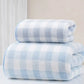 Japanese Minimalist Plaid Towel Absorbent Thick Soft Bath Towel Cotton Washing Bath Towels Two In One Parent Child Set Towel