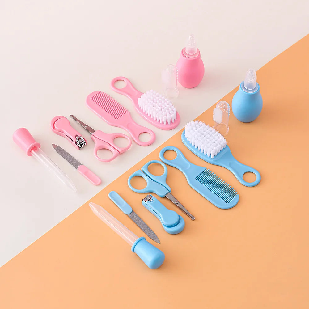 8pcs/set Comb Nose Inhaler EVA Package Care Set Coisas Para Bebê 13pcs Cute Newborn Baby Multifunctional Baby Nail Clippers 8