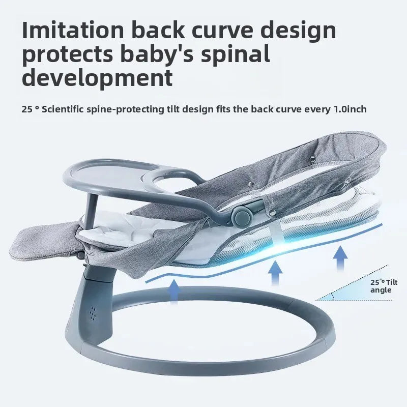Electric Baby Rocker Soothing Swing Chair Newborns Reclining Cradle Sleeping Comfort  Baby Rocker Bassinet Electric Cradle Chair