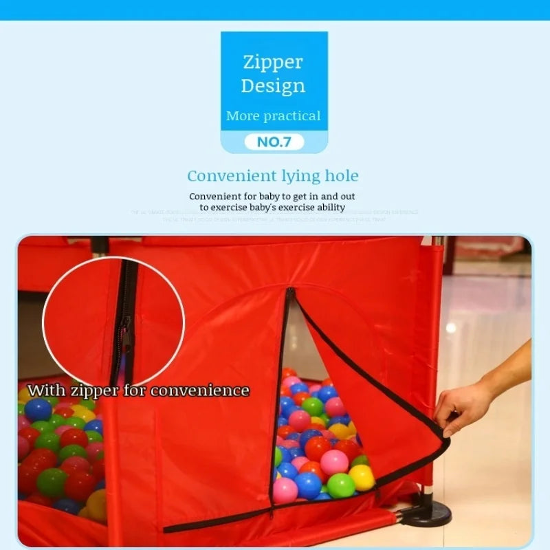 Baby Play Fence – Safe Multifunctional Playpen with Steel Support