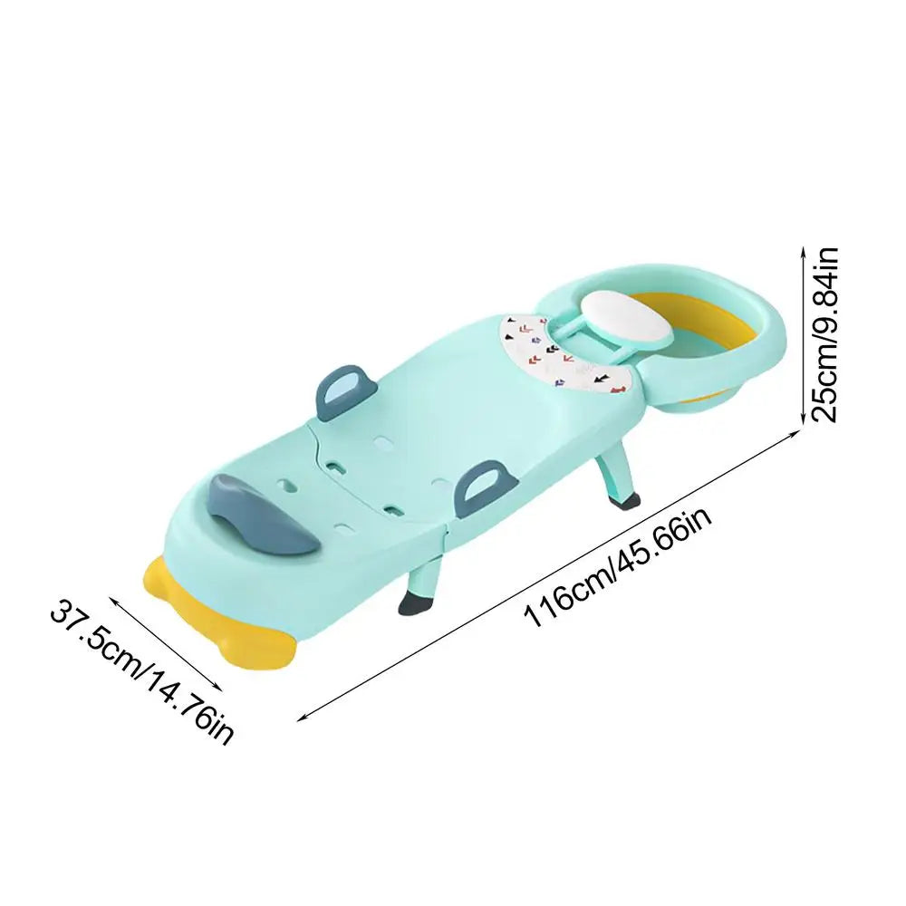 Portable Kids Shampoo Chair Foldable Salon Seat Chair With Shampoo Basin For Boys Girls Bath Product