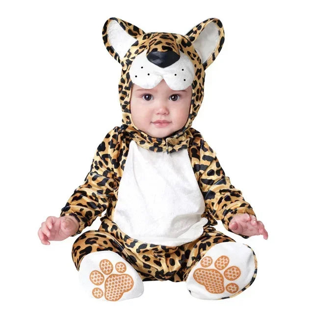 6M-24M Christmas Xmas Holiday Halloween Costume Infant Baby Girls Lion Dinosaur Rompers Elk Toddlers Clothes