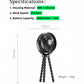 Mini Portable Stroller Fan,3 Speed Rechargeable,360° Rotate Flexible Tripod Better Cooling for Car Seat Crib Treadmill 5000mAh