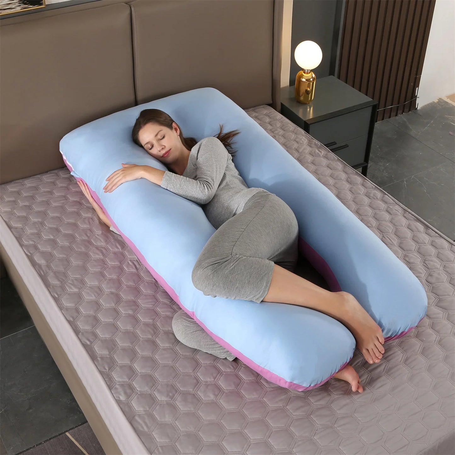 2022 New Full Body Nursing Pregnancy Pillow U-Shaped Maternity For Sleeping With Removable Cotton Cover