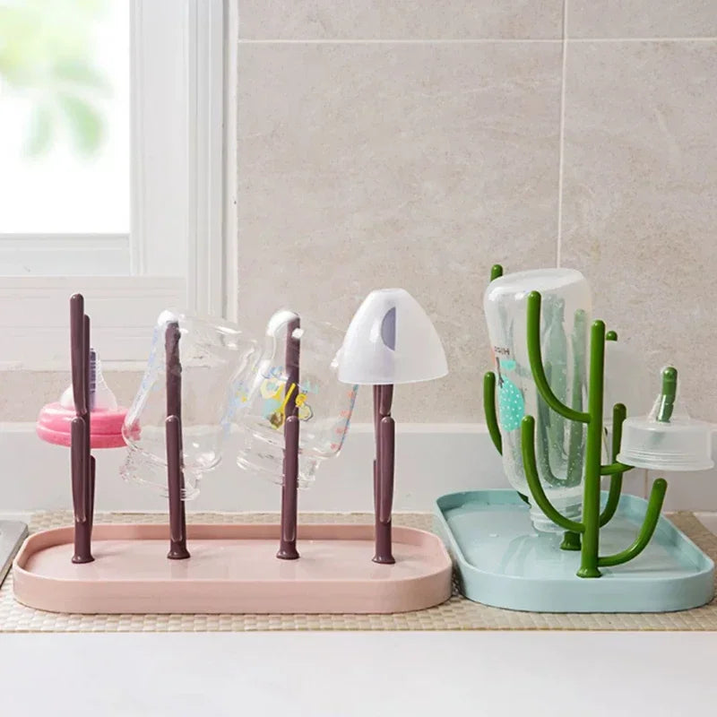 Baby Feeding Bottles Holder Cup Drying Rack for Baby Milk Bottles Drain Rack Infant Dust-proof Bottle Storage Bebes Accessories