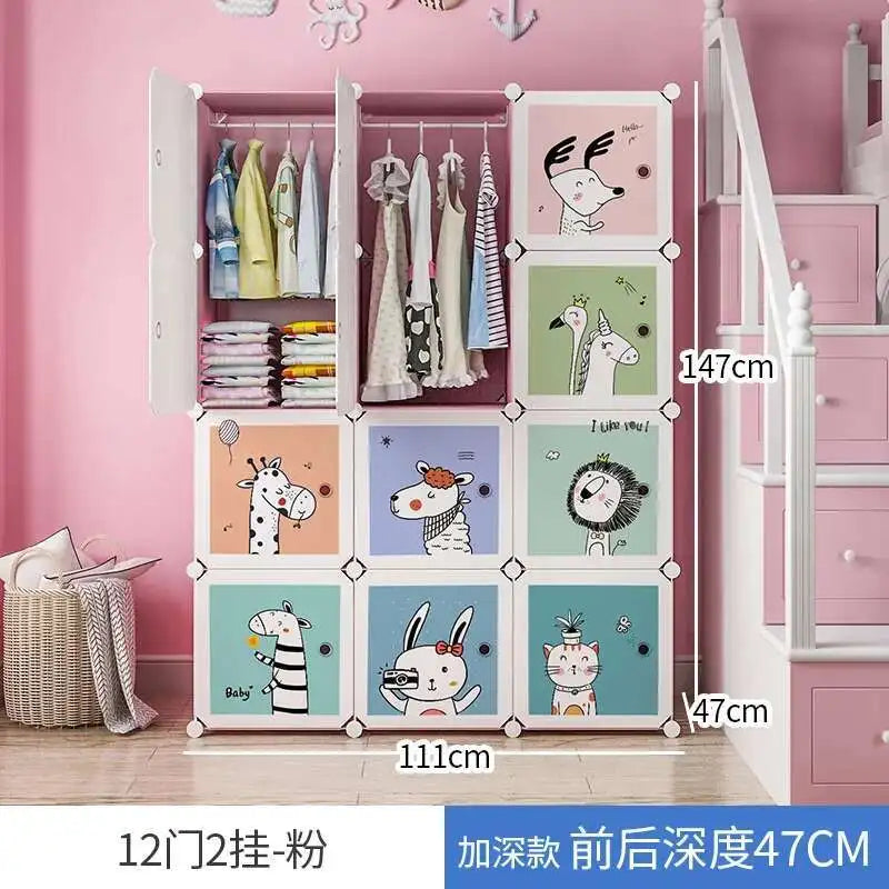 Girl Clothes Wardrobe Baby Dressers Bedroom Kids Children's Closet Clothings Montessori Puerta Corredera Organizer Furniture