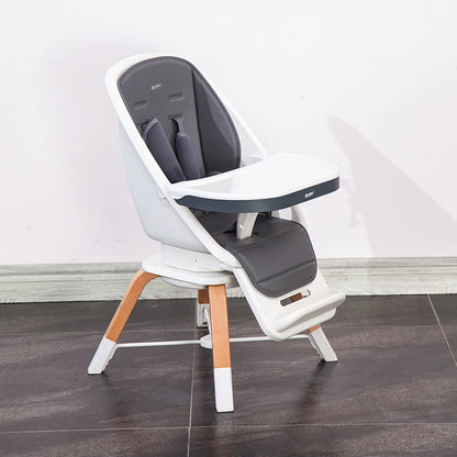 ASTM latest baby chair 360rotating high chair Detachable secure Wooden Baby Highchair