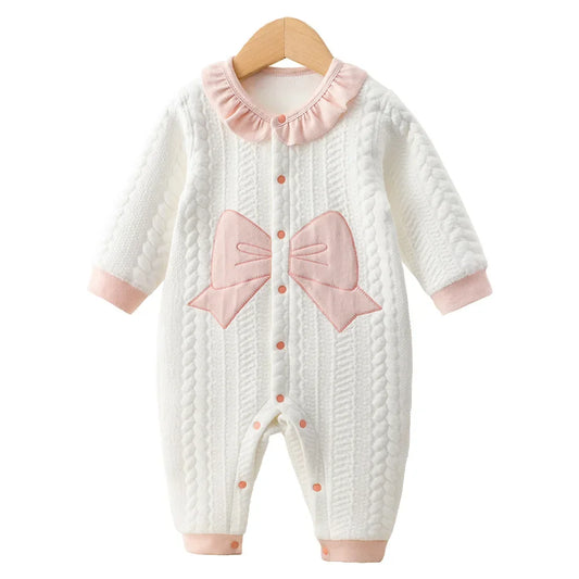 Combinaison Somenie Baby en pur coton, automne-hiver, adorable modèle à clip, vêtements pour nouveau-nés garçons et filles, combinaison chaude