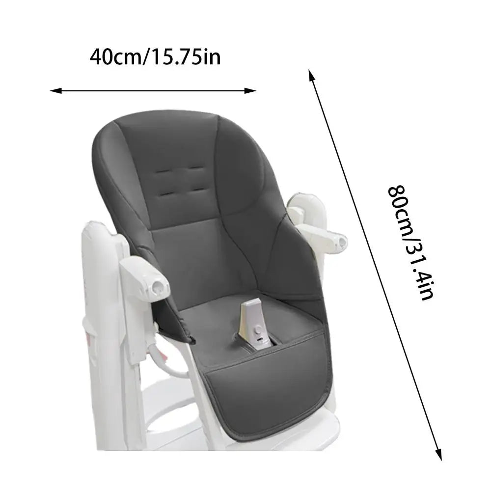 Kids Highchair Cushion Pad High Chair Dining Protection Cover Cushion PU Leather And Sponge Comfortable Seat Pad Boy And Girl