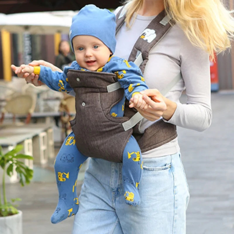 Baby Travel Shoulder Strap, 4-in-1 Seat Cushion, Convertible Back Seat, Portable Hands-Free Shoulder Strap