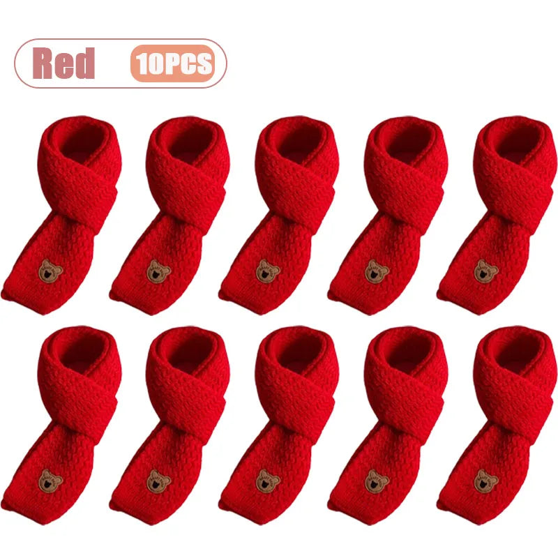 1-10PCS Children’s Winter Scarf Soft Warm Baby Neck Warmer for Boys and Girls Cute Korean Style Toddler Scarfs