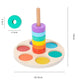 Montessori Toys Rainbow Stacking Ring Tower Board Baby Early Educational Teaching Aids Wood Toddler Baby Toy for Children Colors