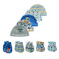 Unisex Cotton Newborn Baby Hat and Gloves Set 10Pieces