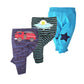 3-Piece Baby Pants Set – Soft 100% Cotton Cartoon Leggings (0–3Y)