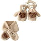 Y4UD Cosy Lamb Wool Kids Scarf and Gloves Set Baby Winter Essential with Cartoon Bear Designing for Warmth In Cold Weather