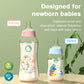 150/240ML Baby PP Bottle Wide Mouth Newborn Baby Bottle with Handle Baby Milk Bottle Newborn Pattern Baby Cup BPA Free