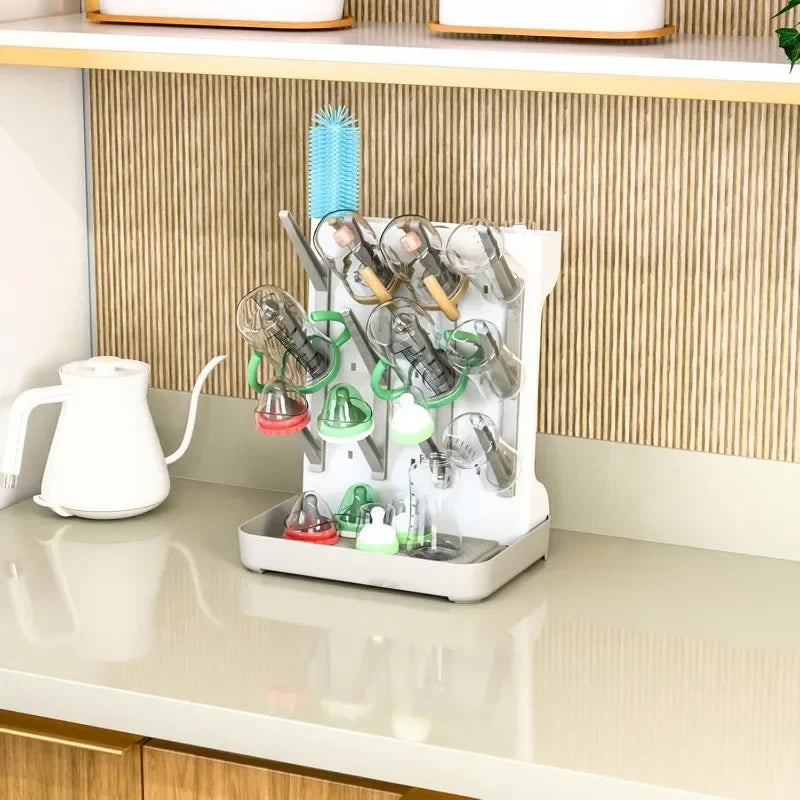 Baby Bottle Drying Rack Suitable for Newborn Feeding Vertical Baby Bottle Drain Rack Saves Space To Place Bottles Nipple and Cup