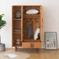 Modern Kids Wooden Wardrobe Organizer - Space-Saving Closet for Children's Clothes and Bedroom Storage Furniture