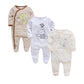 Kavkas 3 Pcs/lot Baby Boy Rompers 0-12M 100% Cotton Newborn Long Sleeve Clothes Cartoon Print Girls Items