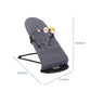 AnGku Baby Rocking Chair Foldable Baby Swing Chair for 0-12 Months Three-speed Height Adjustment Baby Bouncer with Toys