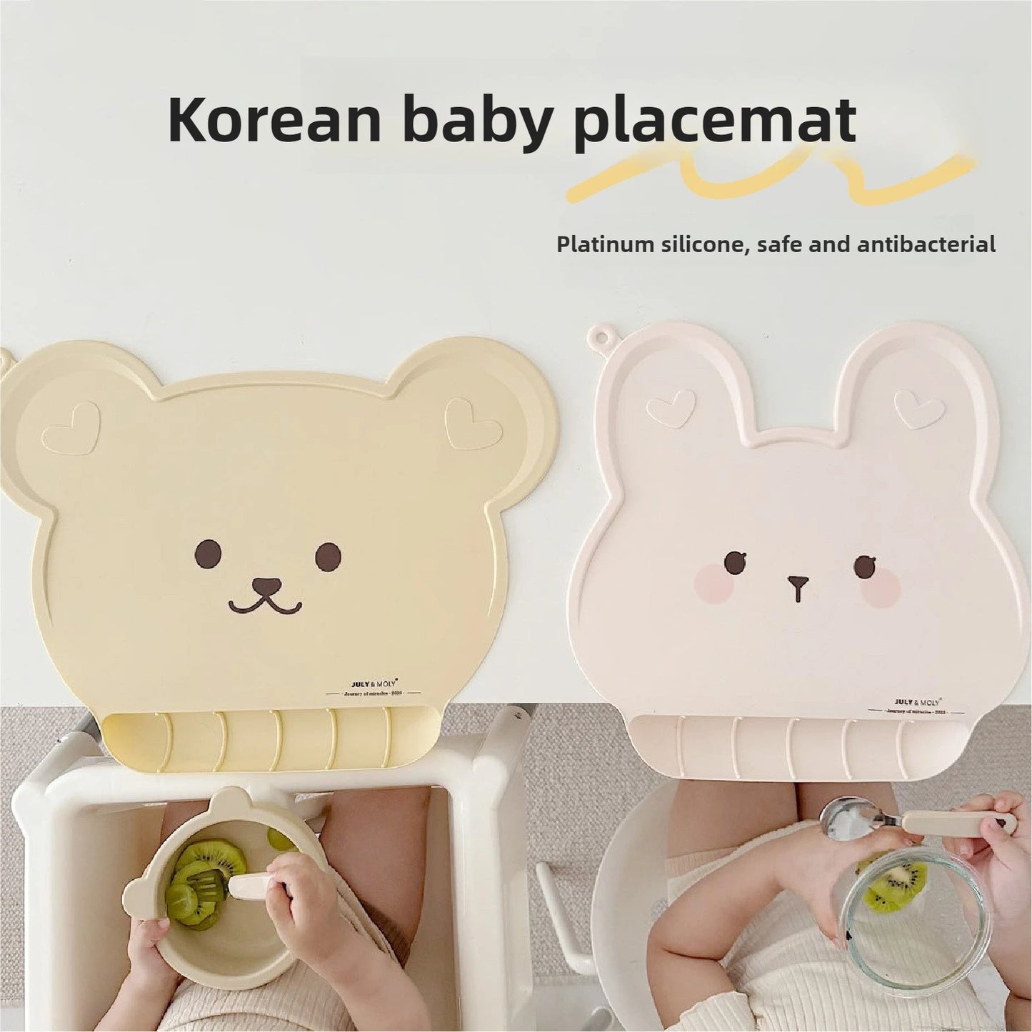 Food Grade Silicone Baby Bib Table Mat Infant Tiny Diner Portable Suction Cup Placemat For Kids Baby Feeding Kitchen Placemat