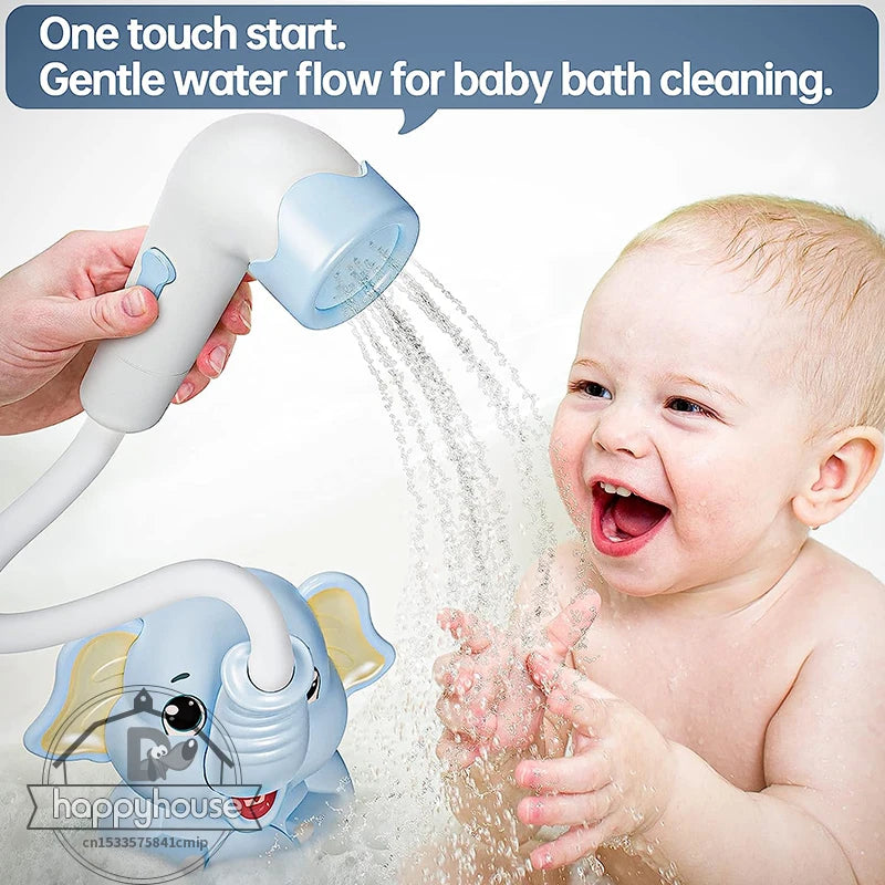 Baby Bath Toys Bath Shower with Shower Thermometer Electric Elephant Water Spray Water Toys for Kids Tathtub Toys for Toddlers
