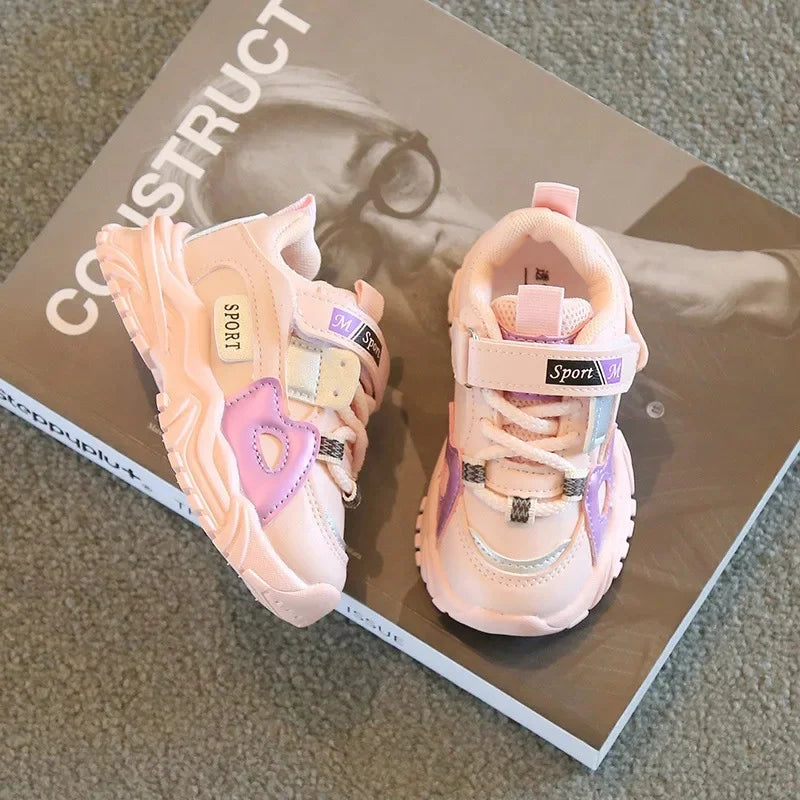 Spring Autumn New Style Children's Shoes Anti-Fall Learning to Walk Shoes Leather Surface for Babies Age 1 to 3 Kids Sports Shoe