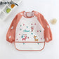 Baby Long Sleeve Scarf Waterproof Toddler Art Smock Feeding Bib Apron Pocket Infant Boys Girls Burp Cloth Banana Bibs for1-3Year