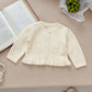 2025 New Autumn 0-3Yrs Clothing Infant Baby Girls Knitting Cardigan Long Sleeved Solid Color Newborn Baby Girls Sweater Coat